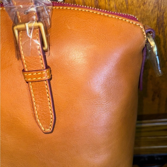 NWT Dooney & Bourke Florentine Domed Satchel in Natural - Picture 9 of 10